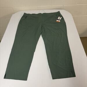 NWT Eddie Bauer Women’s Green Traveler Ankle Pants UPF 50 (XXL) Hiking Outdoor